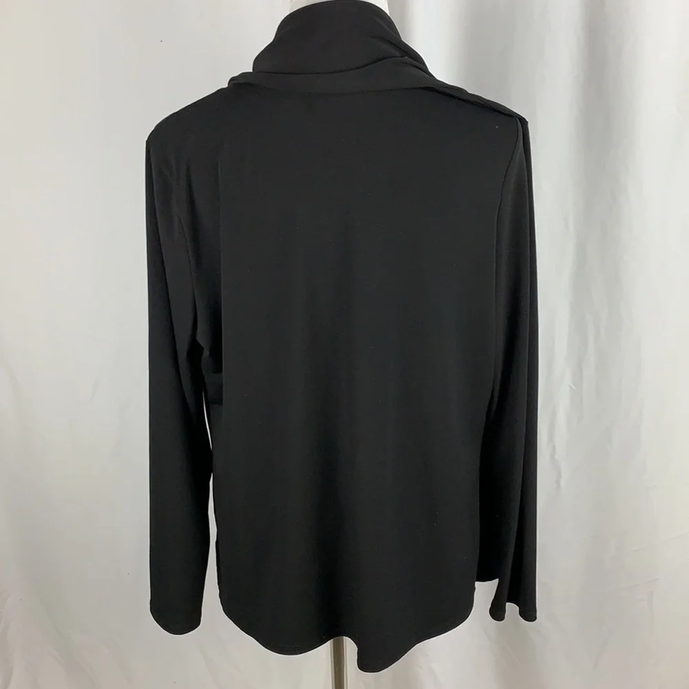 Dana Buchman Signature Open Front Shawl Collar Long Sleeve Knit Jacket - Picture 4 of 6